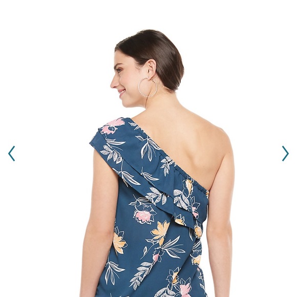 🌸Women's Apt. 9 Ruffled One-Shoulder Top - Picture 2 of 2